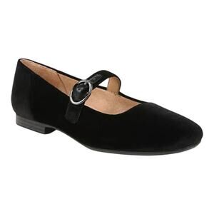 Naturalizer Women’s Kelly Velvet Mary Jane Flats Black Size 8 W